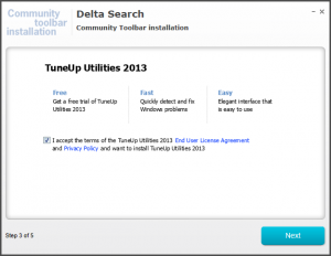 Delta Search est une barre de POP et lors de son installation, l’installation d’un autre PUP est activée par défaut
