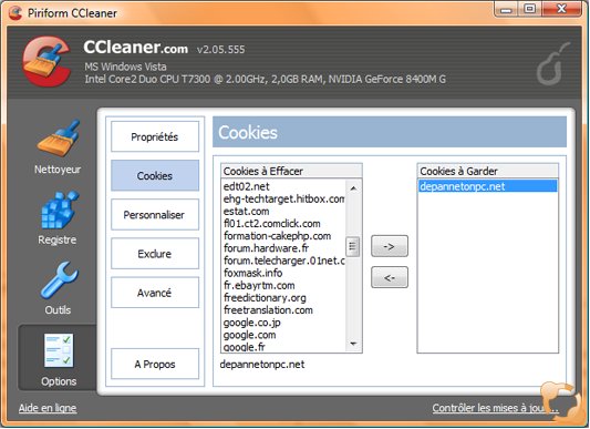 CCleaner prend en charge Internet Explorer, Opera, Mozilla Firefox, Google Chrome et Edge