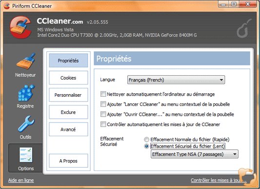 CCleaner S'Utilise Sur Windows XP, Windows Vista, Windows 7, Windows 8 et Windows 10