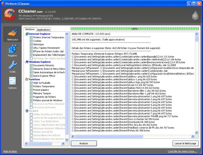 CCleaner Permet de Faire Fonctionner Windows Plus Rapidement et Plus Efficacement