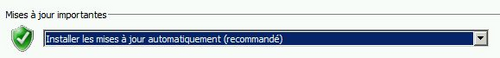 Choisir l'option Installer Les mises à jour automatiquement