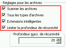 Déroulez le menu grâce au + se trouvant à gauche de Recherche et cliquez sur Archives