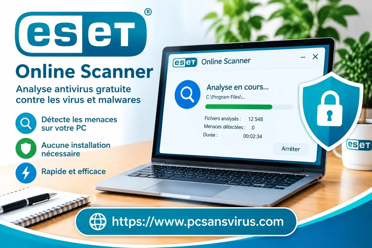 ESET Online Scanner : analyse antivirus gratuite contre les virus et malwares sur PC Windows