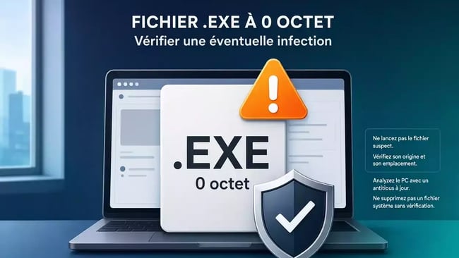 Fichier exe 0 octet verifier infection virus