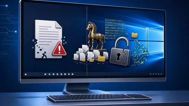 Logiciels malveillants virus difference
