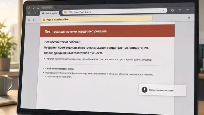 Page accueil russe navigateur