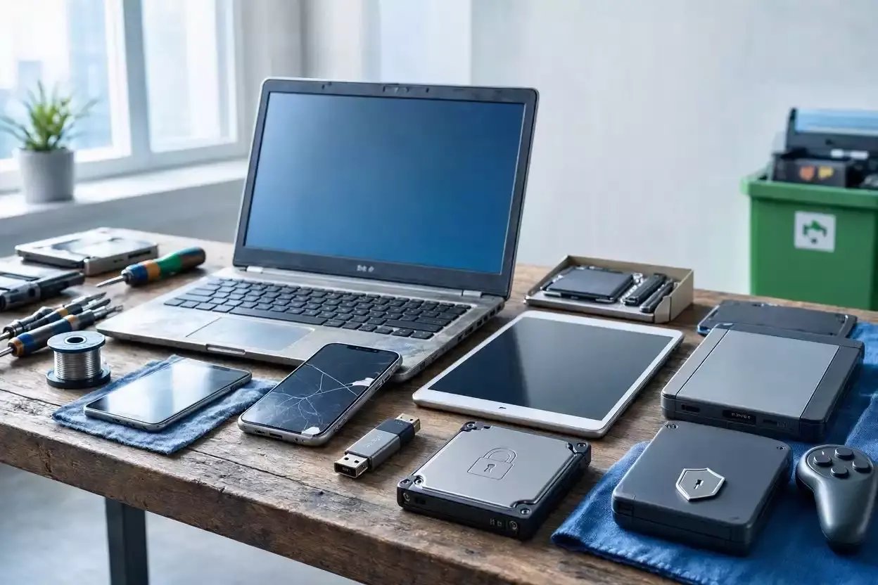 Seconde vie des vieux gadgets électroniques : réutilisation, réparation, recyclage et protection des données