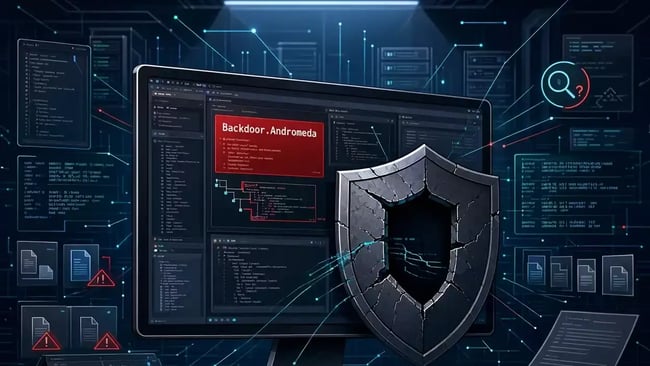 Supprimer backdoor andromeda virus malware