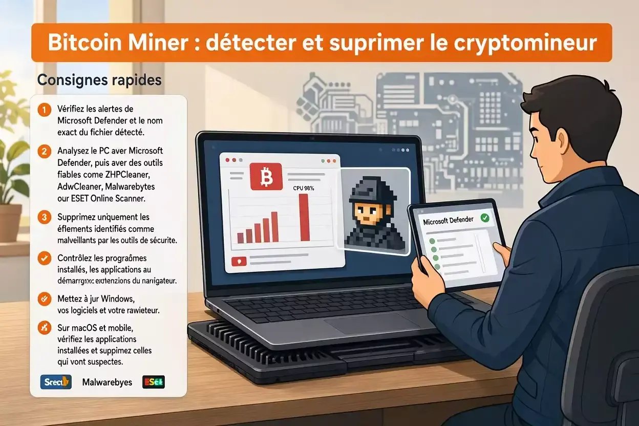 Bitcoin Miner : détecter et supprimer un cryptomineur malveillant sur PC