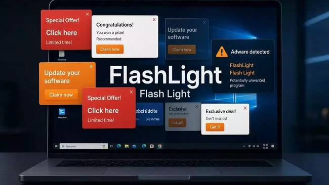 Supprimer flashlight adware logiciel indesirable