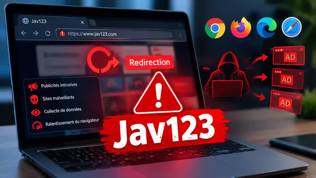 Supprimer jav123 redirections publicites indesirables