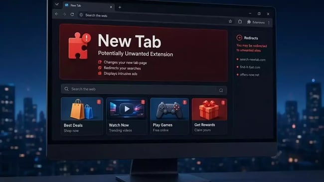 Supprimer new tab extension malveillante