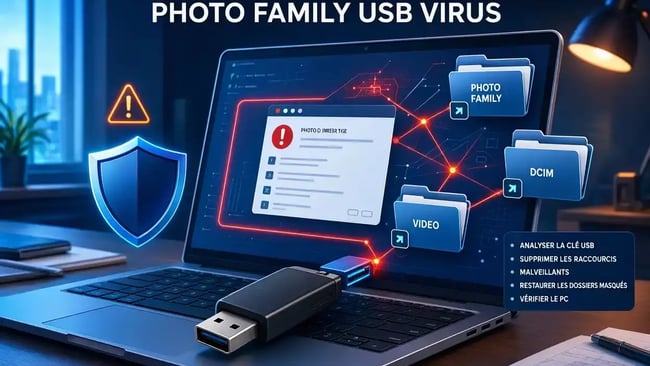 Supprimer photo family usb virus desinfecter cle usb