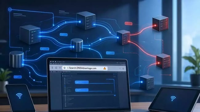 Supprimer search dnsadvantage redirections dns