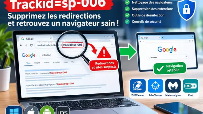 Supprimer trackid sp 006 redirections navigateur