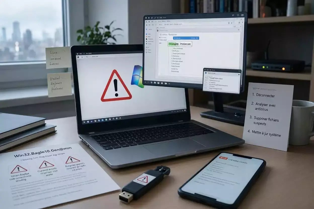 Supprimer Win32.Bagle10.Gen@mm : virus et malware Bagle sur Windows