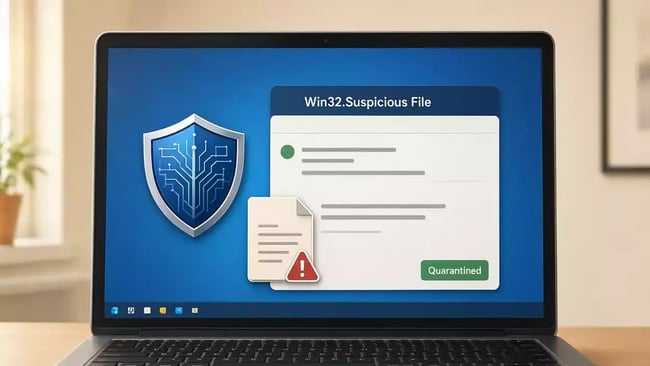 Supprimer win32 suspicious file virus malware