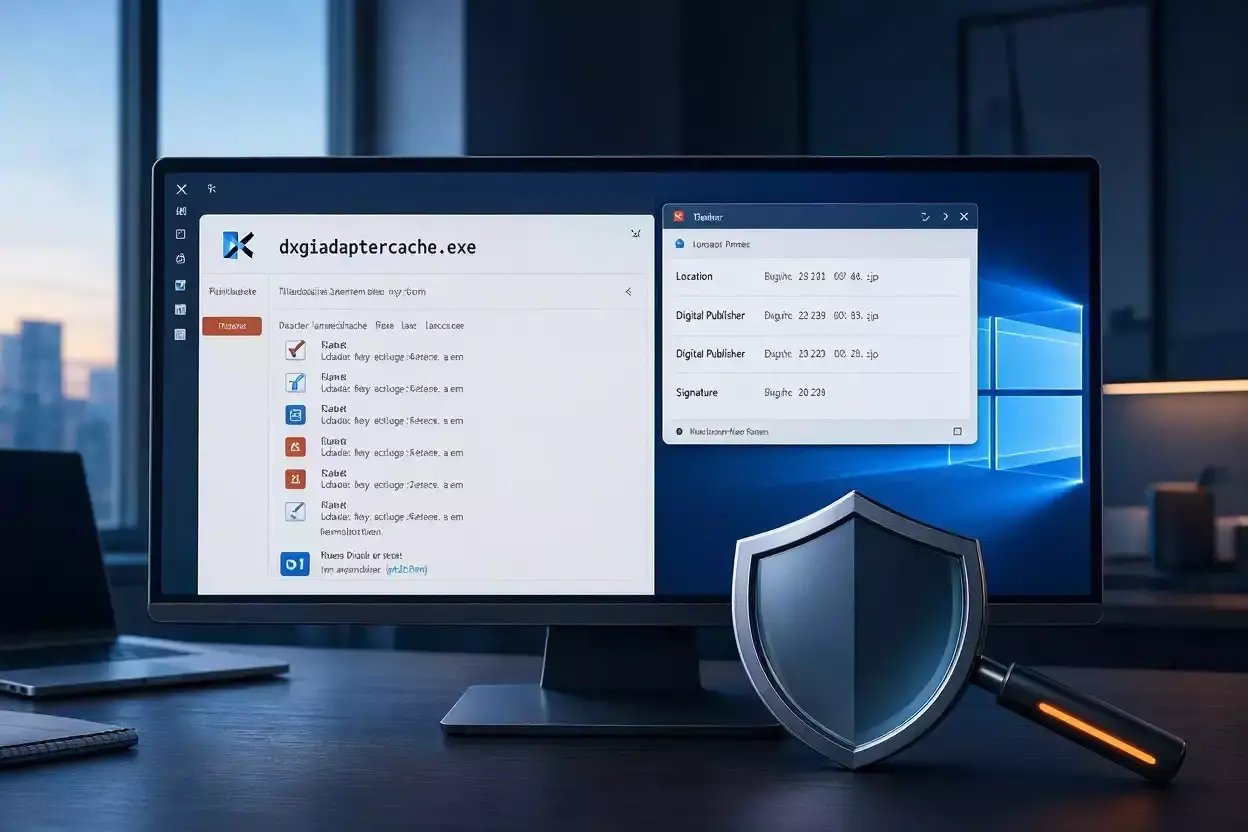 Vérifier dxgiadaptercache.exe : fichier Windows légitime ou éventuel virus à analyser