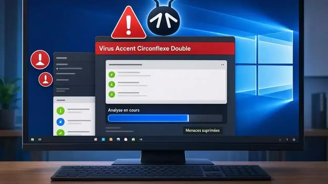 Virus accent circonflexe double suppression malware windows