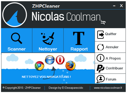 ZHPCleaner Rétabli les Paramètres Proxy et Supprime la publicité et les Redirections de votre Navigateur